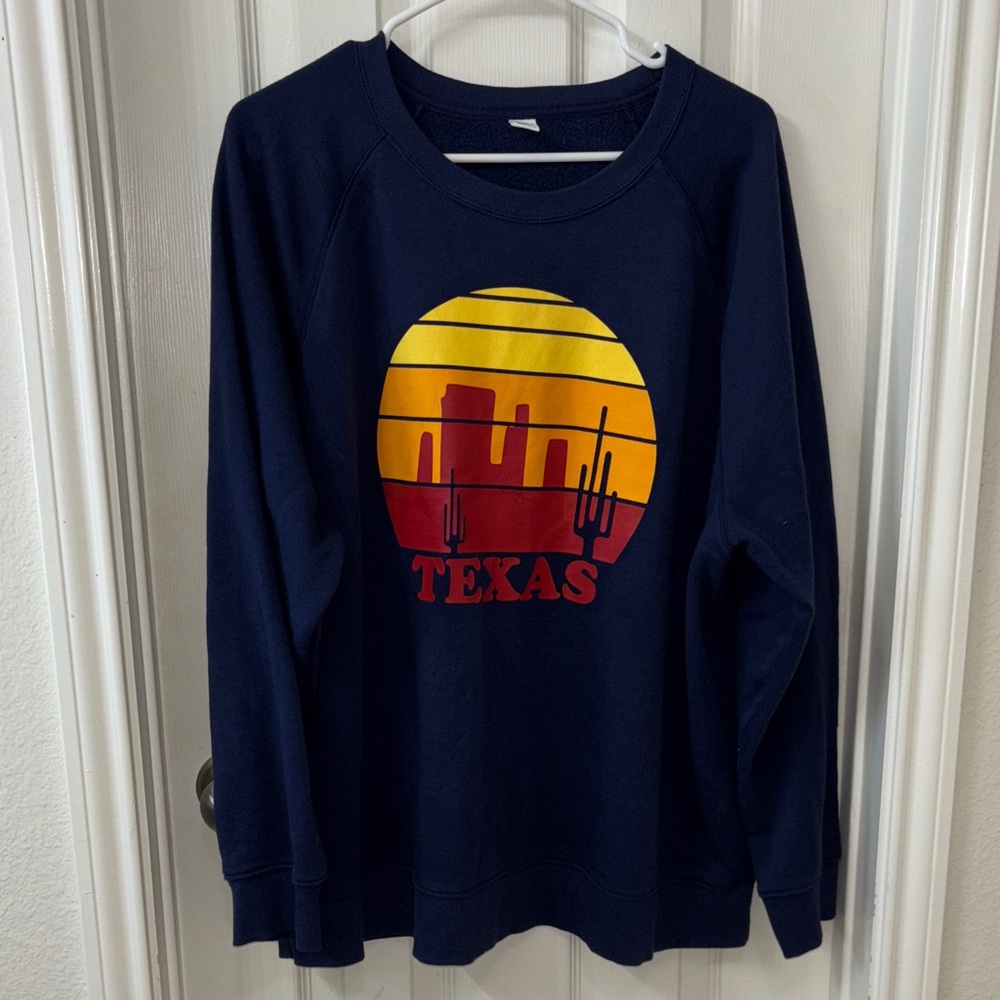 Old Navy Navy Blue Texas Graphic Sweater